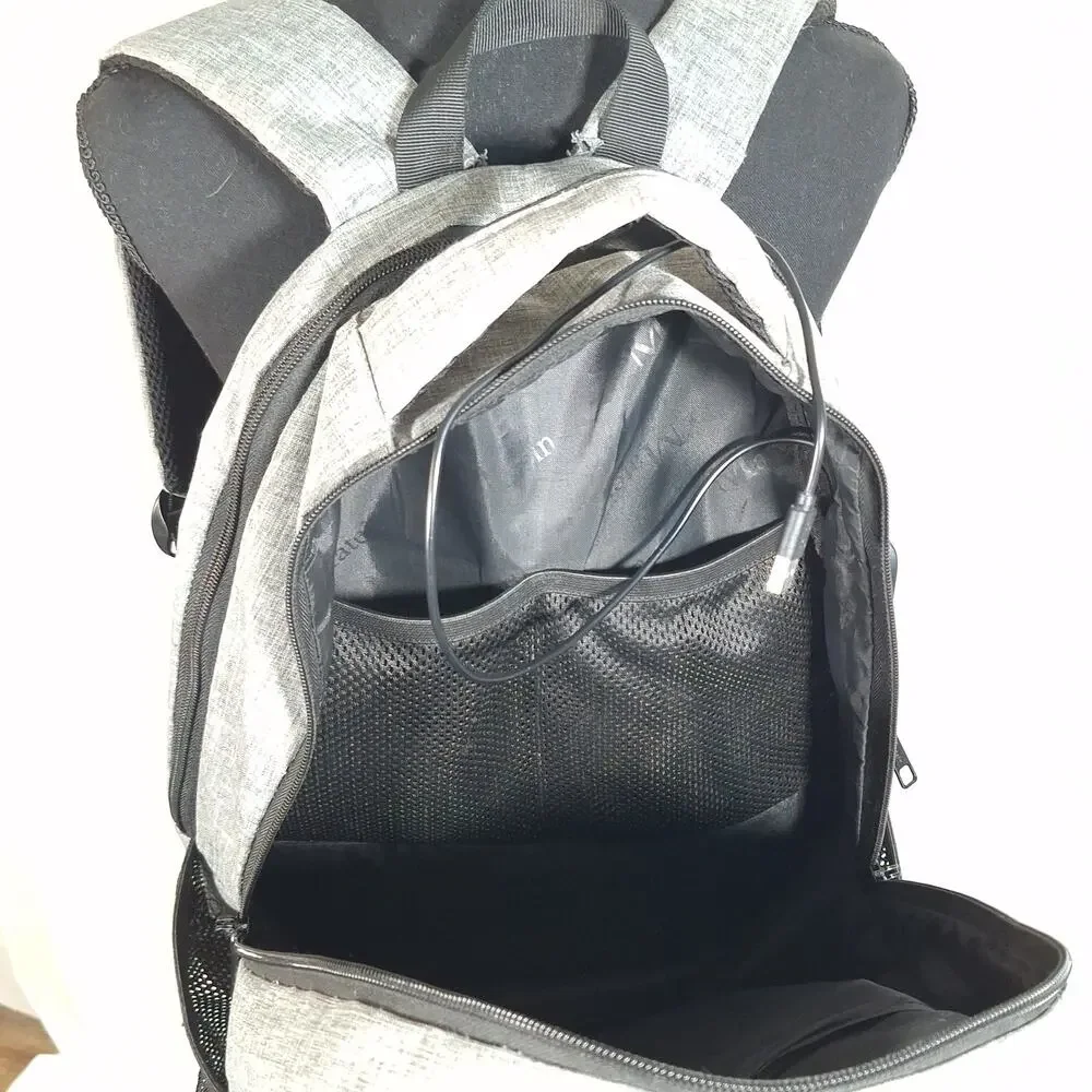 MATEIN Grey Laptop Backpack 15.6” USB Charging Anti-theft Water-Resistant Travel - Picture 9 of 16
